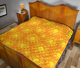 Sun Orange Background Premium Quilt