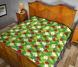Ladybug Pattern Print Design 01 Premium Quilt