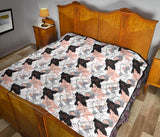 Pig Pattern Print Design 05 Premium Quilt