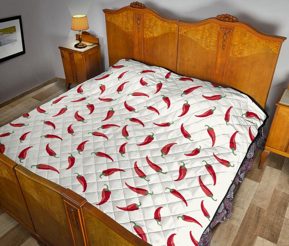 Chili Peppers Pattern Premium Quilt