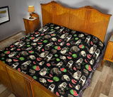 Raccoon Watermelon Pattern Premium Quilt
