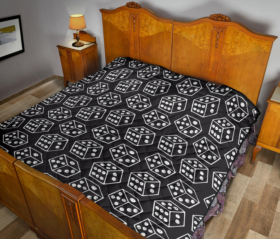 Dice Pattern Print Design 01 Premium Quilt