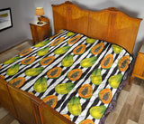 Papaya Design Pattern Premium Quilt