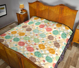 Bicycle Pattern Print Design 01 Premium Quilt