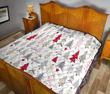 Cute Christmas Tree Pattern Premium Quilt