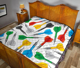 Darts Pattern Print Design 03 Premium Quilt