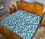 Hibiscus Pattern Print Design 04 Premium Quilt