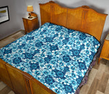 Hibiscus Pattern Print Design 03 Premium Quilt
