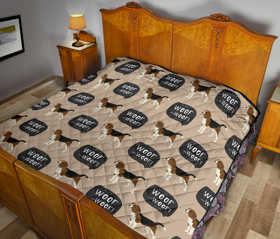 Beagle Pattern Premium Quilt