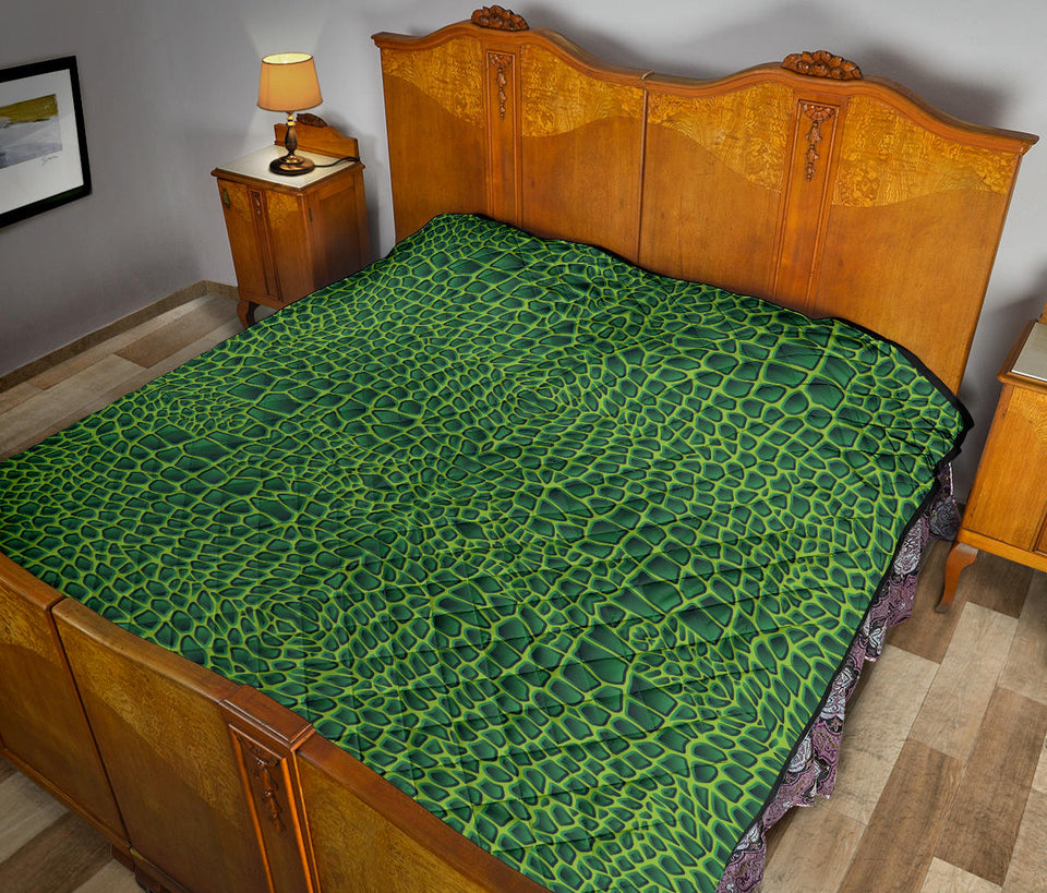 Crocodile Skin Printed Premium Quilt