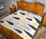 Whale Dot Pattern Premium Quilt
