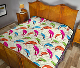 Colorful Chameleon Lizard Pattern Premium Quilt.