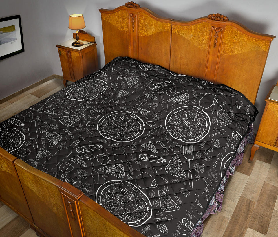Pizza Pattern  Premium Quilt