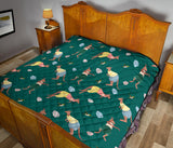 Kangaroo Leaves Pattern Premium Quilt