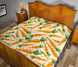 Carrot Pattern Print Design 01 Premium Quilt