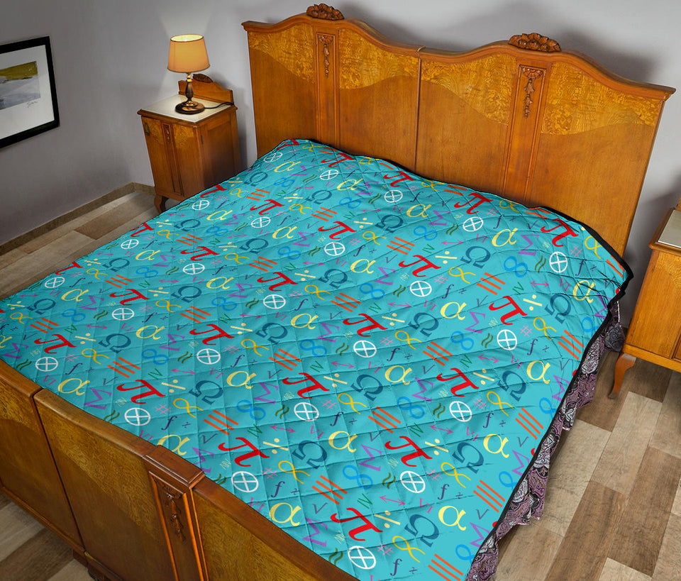 Math Pattern Print Design 02 Premium Quilt