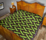 Green Peas Pattern Print Design 05 Premium Quilt