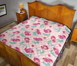 Cute Little Mermaid Pattern Premium Quilt