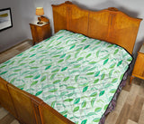 Green Peas Pattern Print Design 01 Premium Quilt