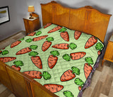 Carrot Pattern Print Design 05 Premium Quilt
