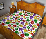 Dice Pattern Print Design 03 Premium Quilt