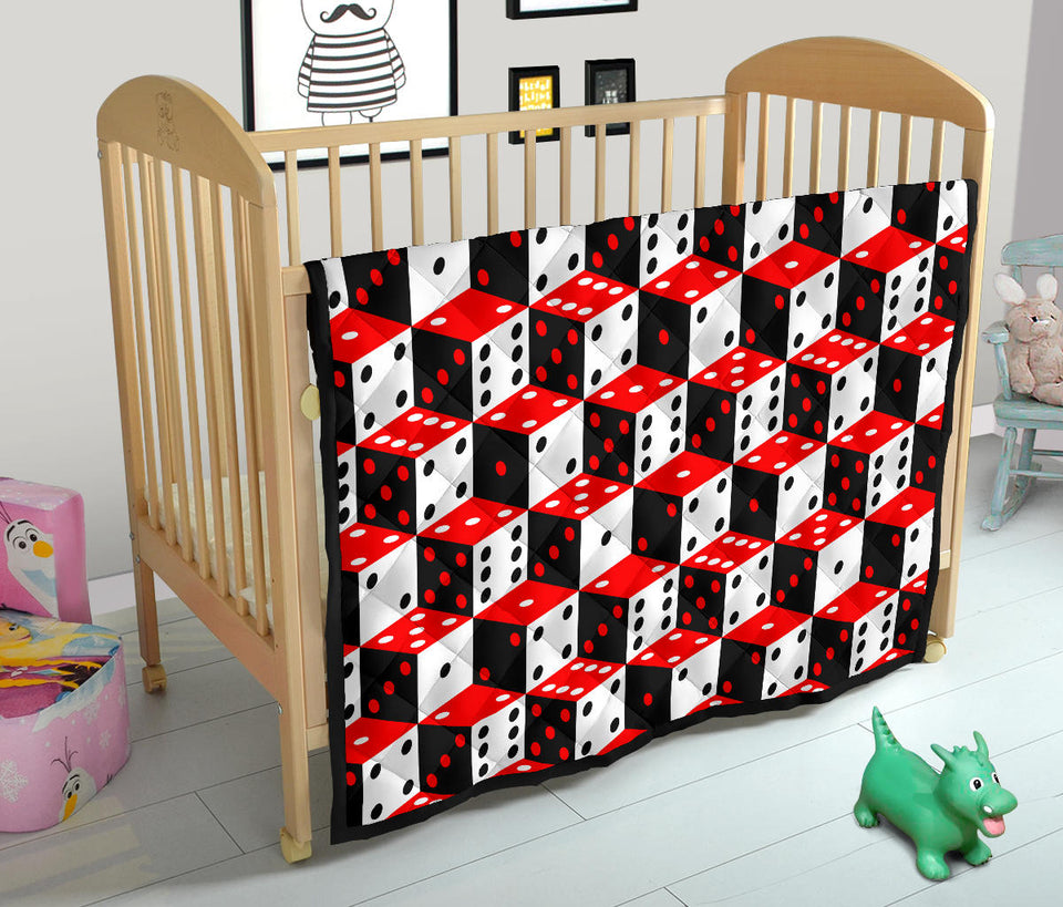 Dice Pattern Print Design 02 Premium Quilt