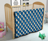 Golden Retriever Pattern Print Design 03 Premium Quilt