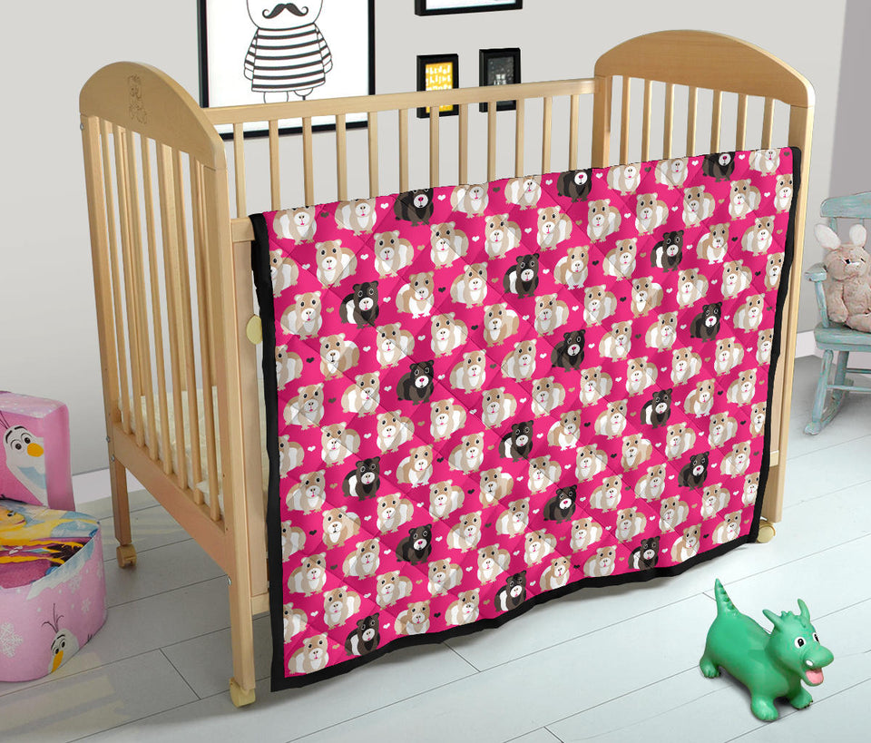 Guinea Pig Pattern Print Design 01 Premium Quilt