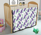Eggplant Pattern Print Design 05 Premium Quilt