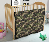 Dark Green Camo Camouflage Pattern Premium Quilt