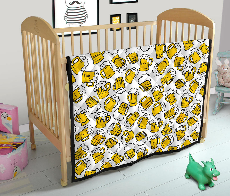 Beer Design Pattern Premium Quilt