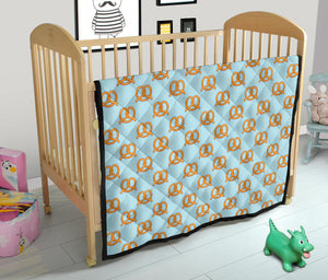 Pretzels Pattern Print Design 03 Premium Quilt