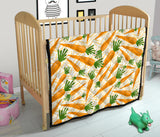 Carrot Pattern Print Design 01 Premium Quilt