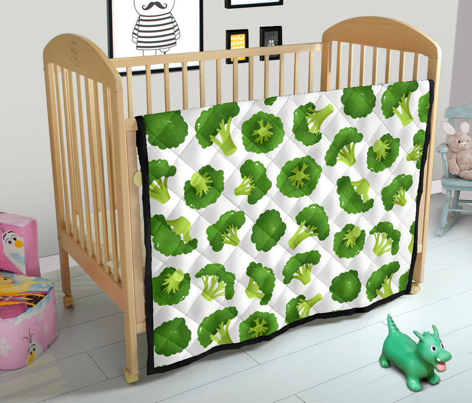 Cute Broccoli Pattern Premium Quilt