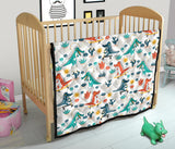 Cute Crocodile Pattern Premium Quilt