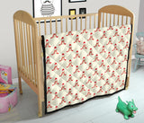 Golden Retriever Pattern Print Design 01 Premium Quilt