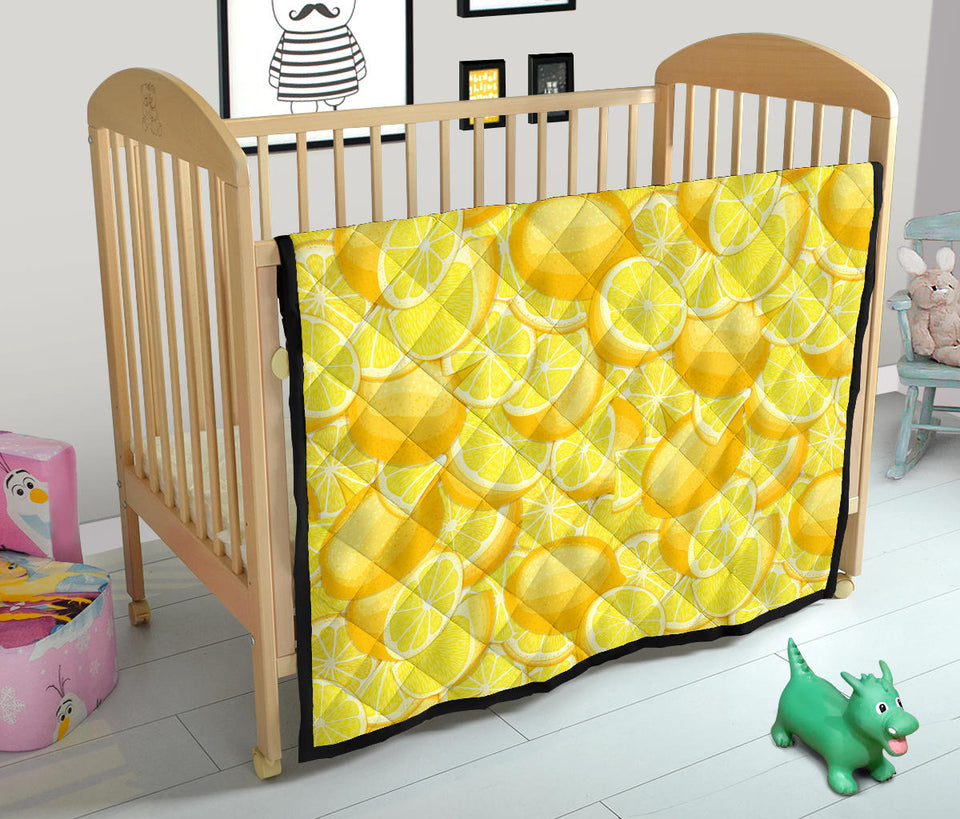 Lemon Pattern Premium Quilt
