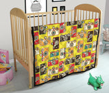 Camera Pattern Print Design 02 Premium Quilt