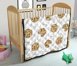 Sketch Style Cookie Pattern Premium Quilt