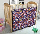 Goldfish Pattern Print Design 04 Premium Quilt