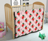 Strawberry Beautiful Pattern Premium Quilt