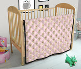 Golden Retriever Pattern Print Design 02 Premium Quilt