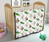 Color Hand Drawn Cocoa Pattern Premium Quilt