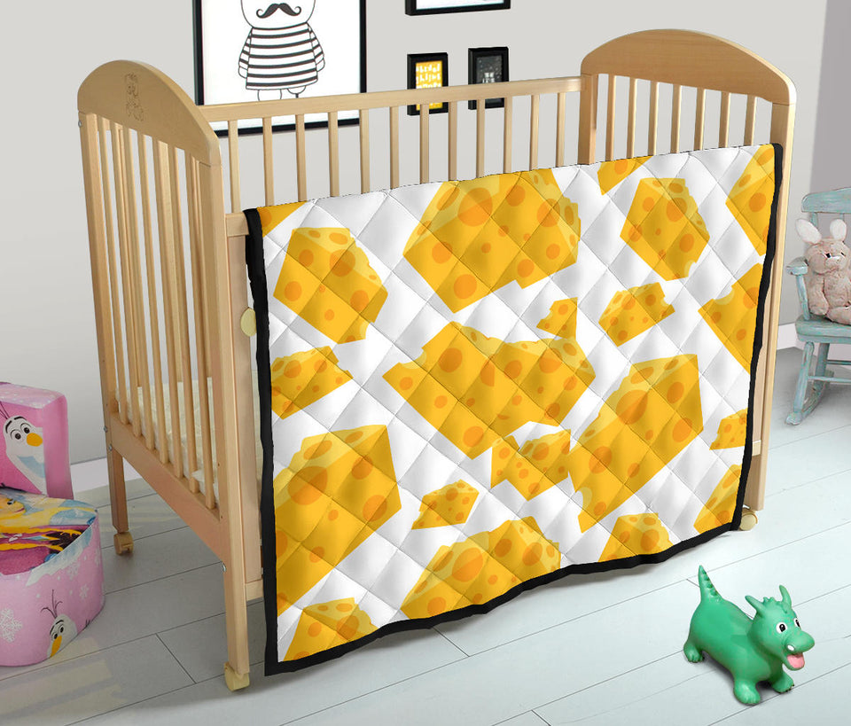 Cheese Slice Pattern Premium Quilt