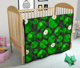 Frog Waterlily Pattern Premium Quilt