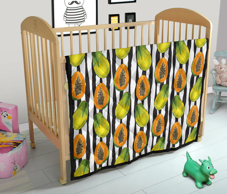 Papaya Design Pattern Premium Quilt