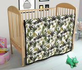 Canabis Marijuana Weed Pattern Print Design 05 Premium Quilt