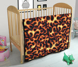Fire Flame Dark Pattern Premium Quilt