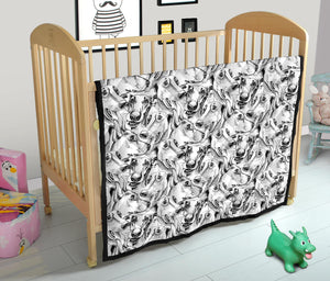 Greyhound Pattern Print Design 01 Premium Quilt
