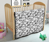 Greyhound Pattern Print Design 01 Premium Quilt